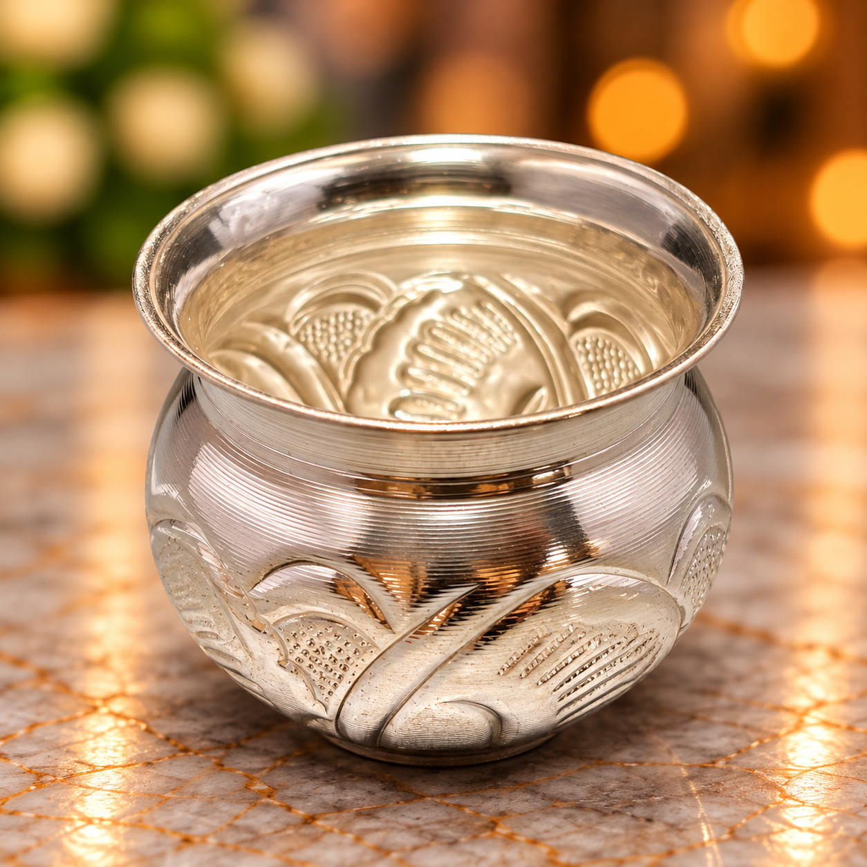 GS Flower nakshi work kumkum bowl small size 2.5