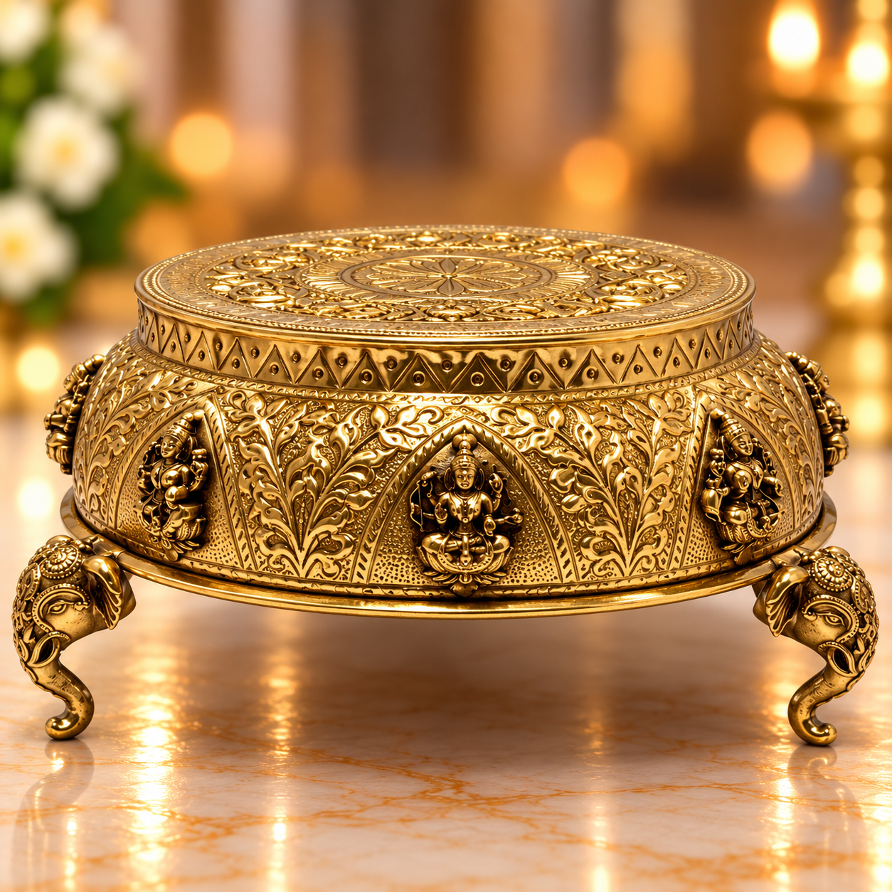 Brass Antique mukali 8inch''