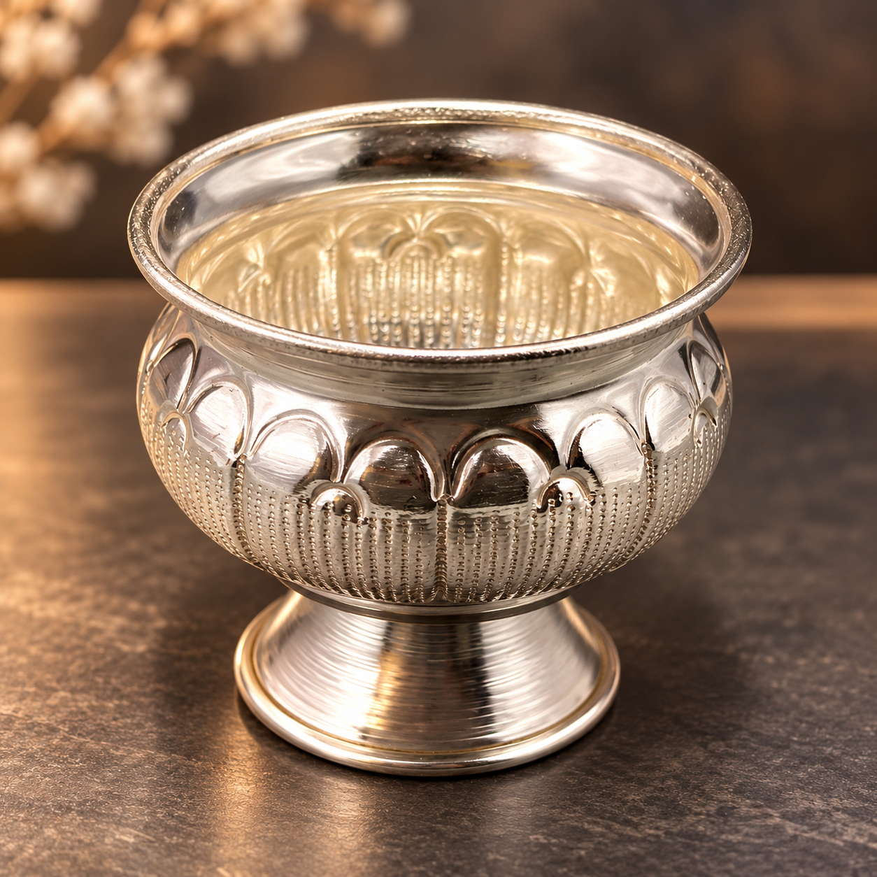 GS Kumkum bowl with stand 2.5"