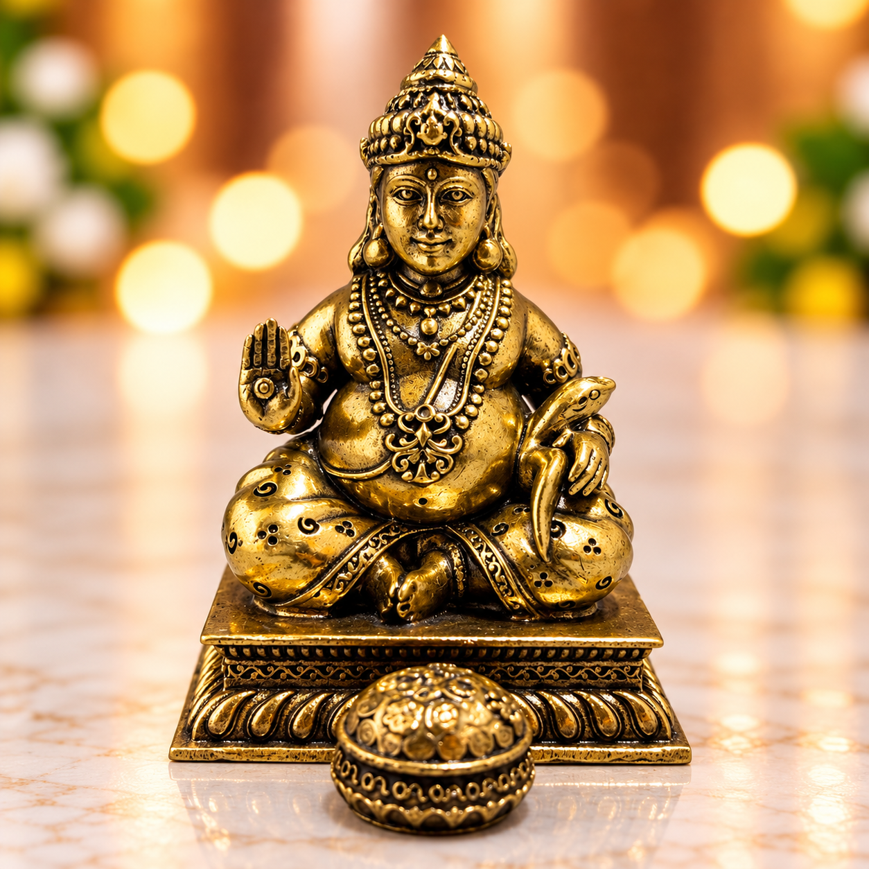 Brass Antique Kubera 3/2.5 inches