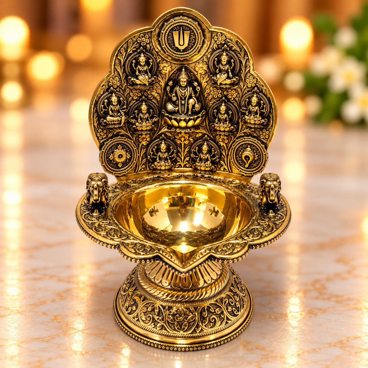 Ashtalakshmi Kamakshi Deepam-6.3/10.8 Inch