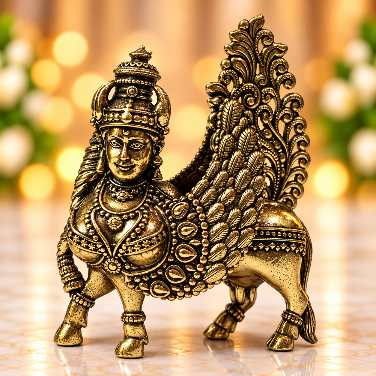 Brass Antique Kamadenu Small 2 inches