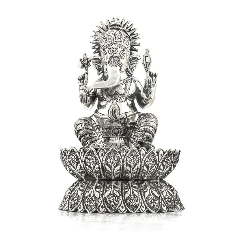 Antique German Silver Pooja Thali Set